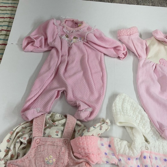 Adorable vintage Pink Baby Outfit lot of 4 - Picture 3 of 3